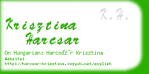 krisztina harcsar business card